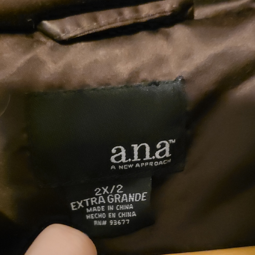 a.n.a. Puffer Jacket Zip Brown - Picture 4 of 4